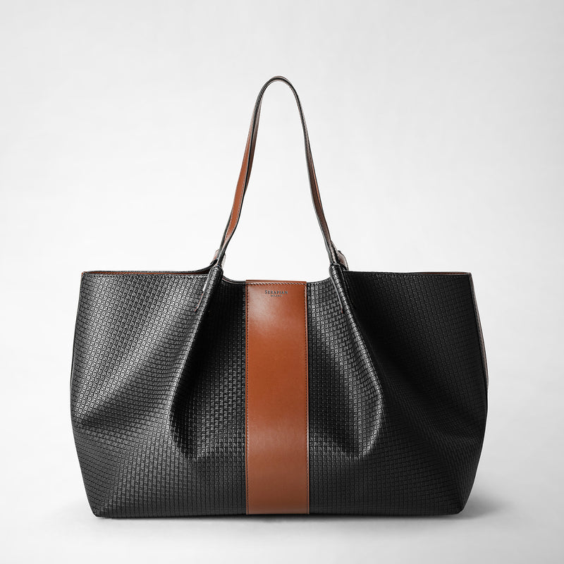 Serapian Borsa shopping secret in stepan 72 nero-cuoio Outlet