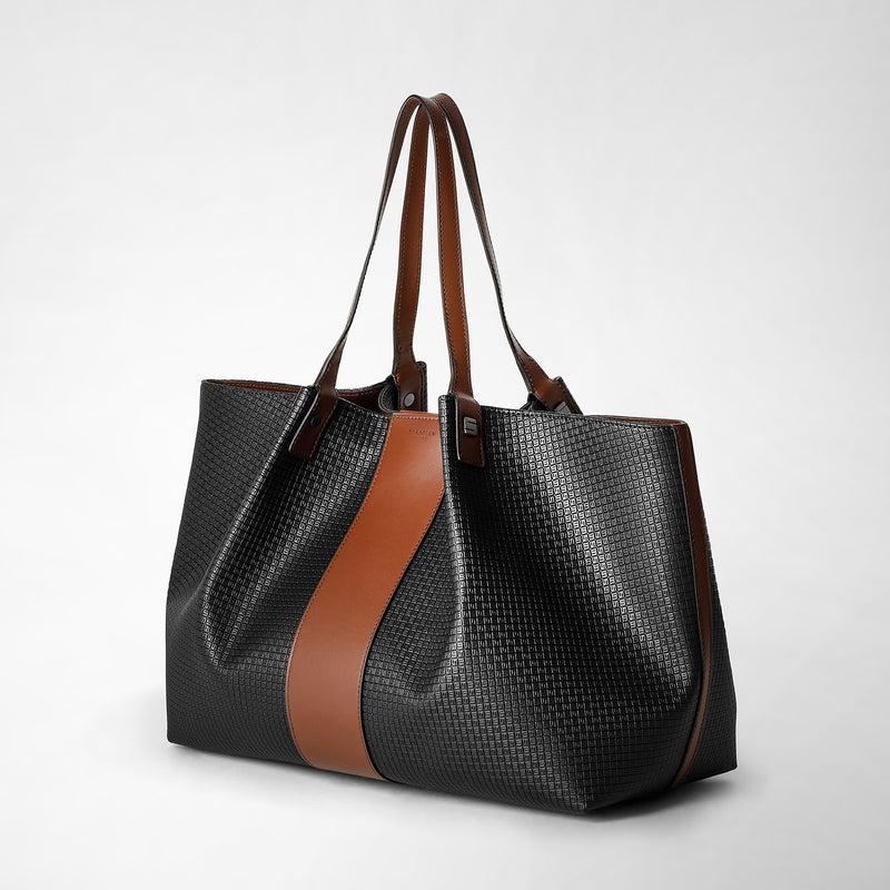 Serapian Borsa shopping secret in stepan 72 nero-cuoio Outlet
