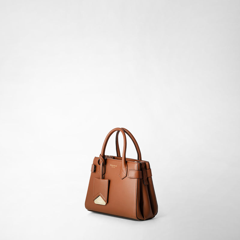 Serapian Mini meline' handbag in seta leather cuoio Hotsell