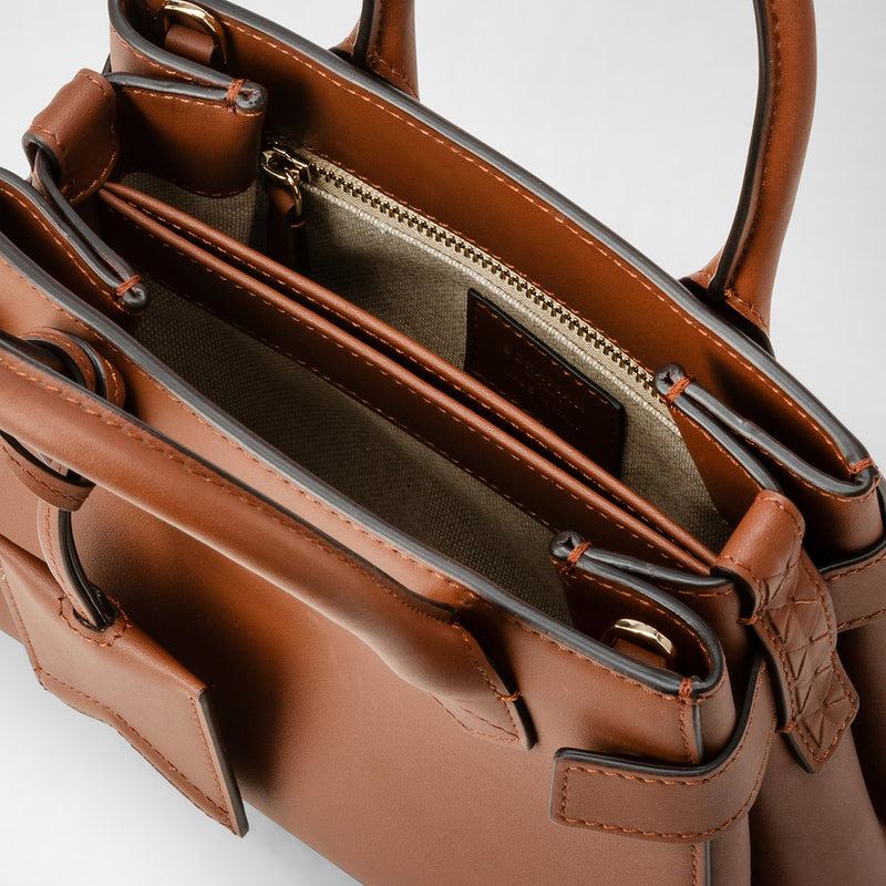 Serapian Mini meline' handbag in seta leather cuoio Hotsell