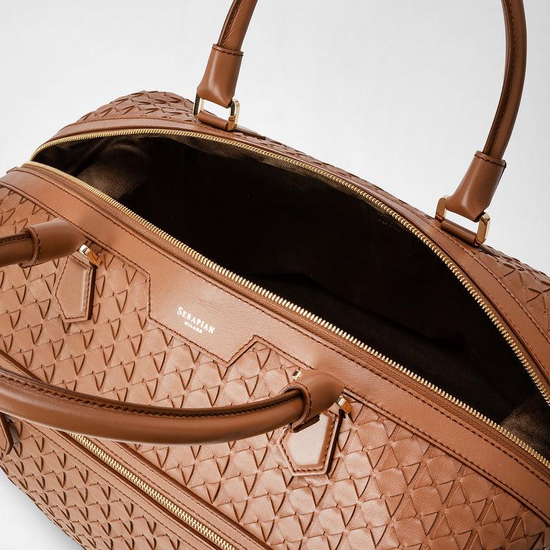 Serapian Travel bag in mosaico tan Saldi Di Fabbrica