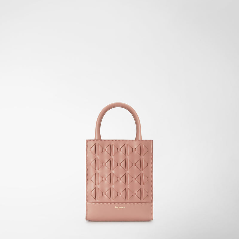 Serapian Borsa 1928 tote mini in mosaico blush Negozio