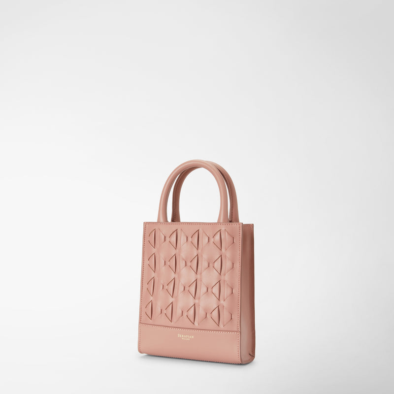 Serapian Borsa 1928 tote mini in mosaico blush Negozio