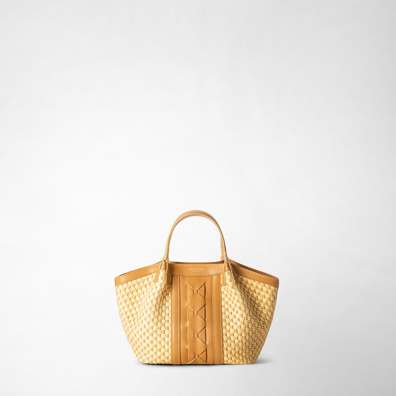 Serapian BORSA SECRET MINI IN RAFIA E PELLE SETA 2025