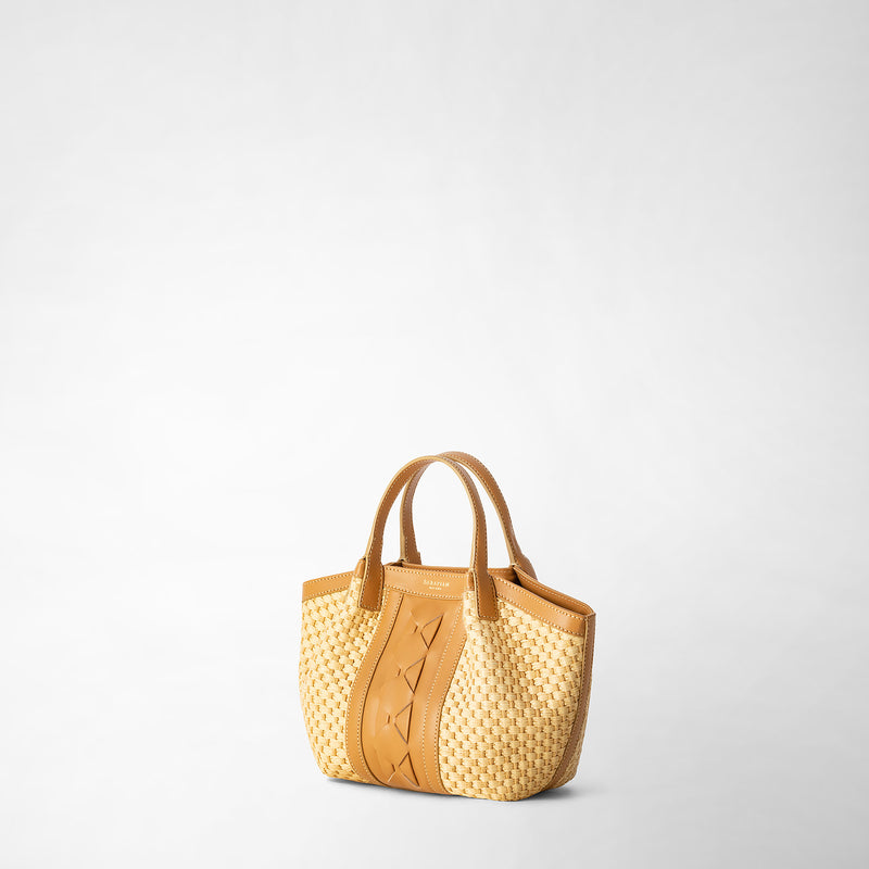 Serapian BORSA SECRET MINI IN RAFIA E PELLE SETA 2025