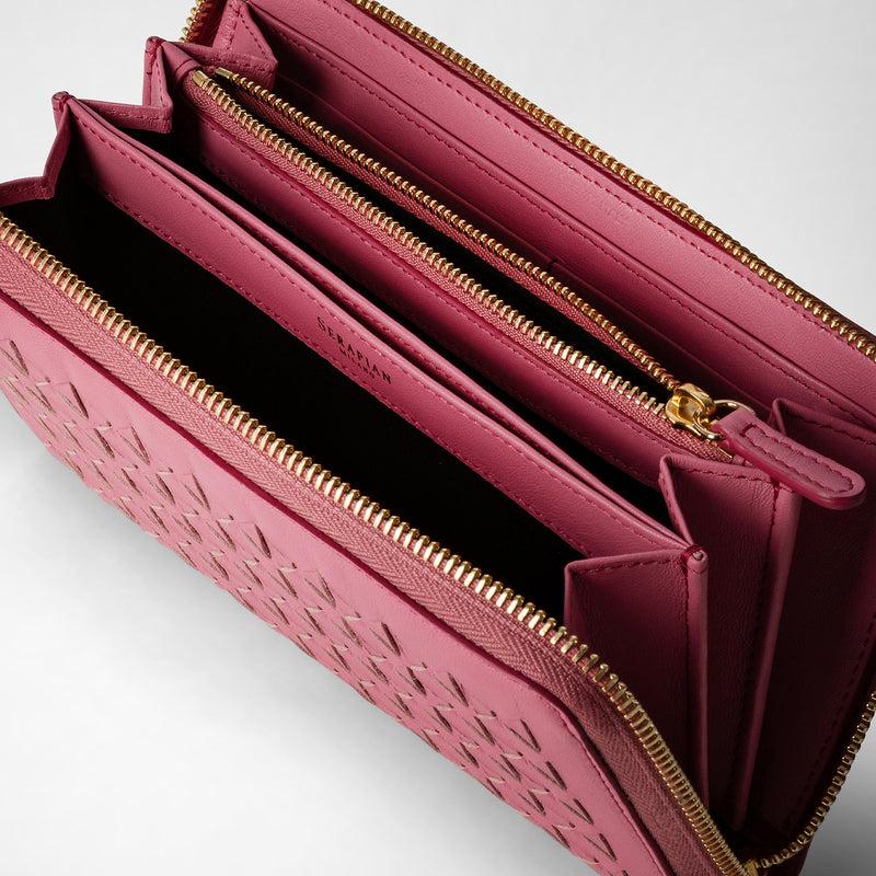 Serapian Zip-around wallet in mosaico petal 2025