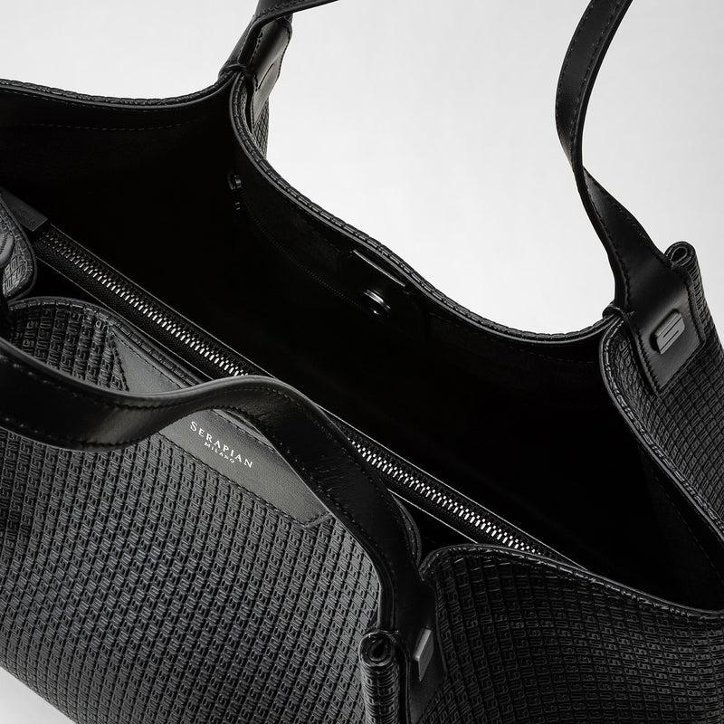 Serapian Tote bag secret piccola stepan nero-nero eclissi Duty-free
