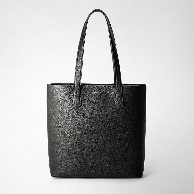 Serapian Day tote bag in cachemire leather black Qualità