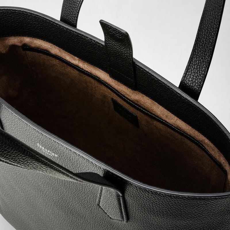 Serapian Day tote bag in cachemire leather black Qualità