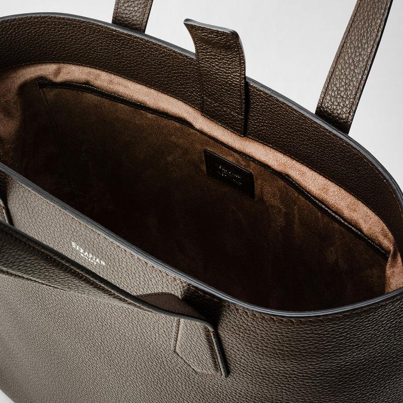 Serapian Day tote bag in cachemire leather espresso Vendita