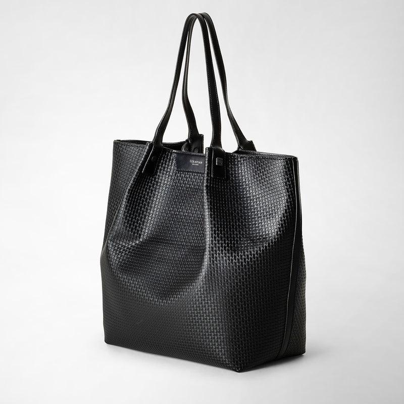 Serapian Vertical secret tote bag stepan nero-nero eclissi Pezzi Unici