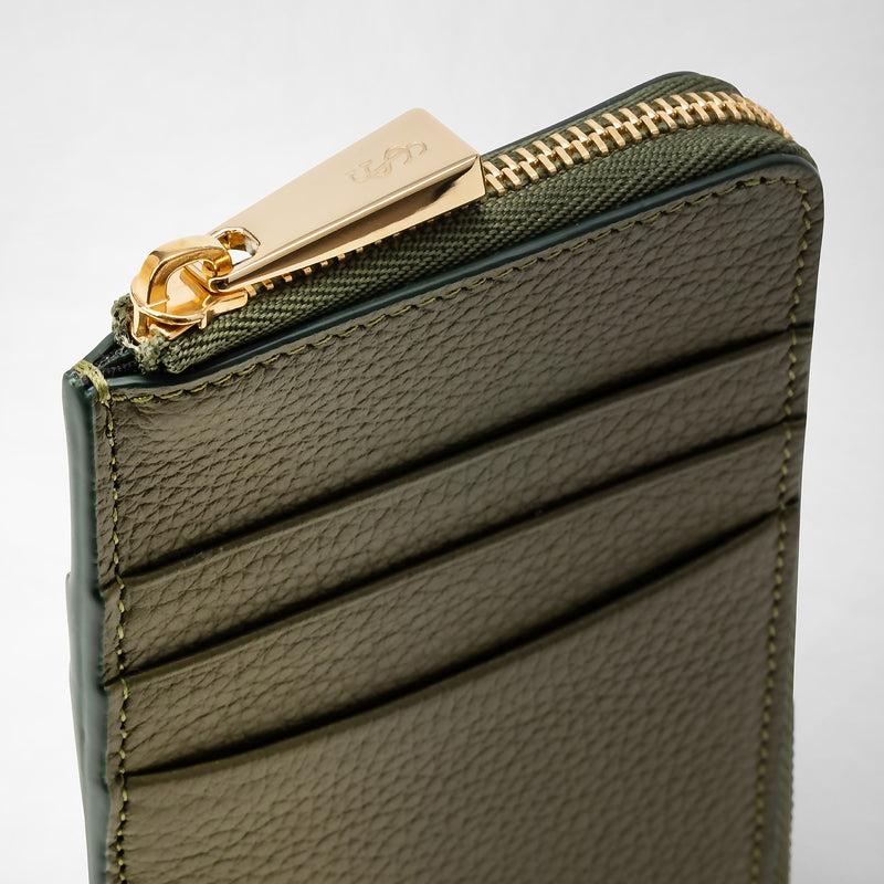 Serapian PORTACARTE CON ZIP IN PELLE RUGIADA Qualità Garantita