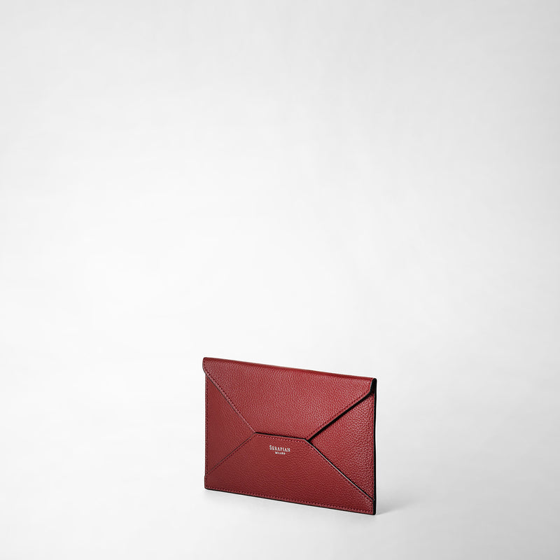 Serapian Pouch in pelle rugiada burgundy Acquista Ora