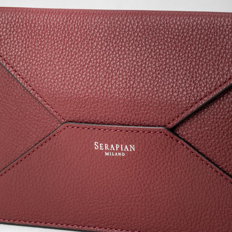 Serapian Pouch in pelle rugiada burgundy Acquista Ora