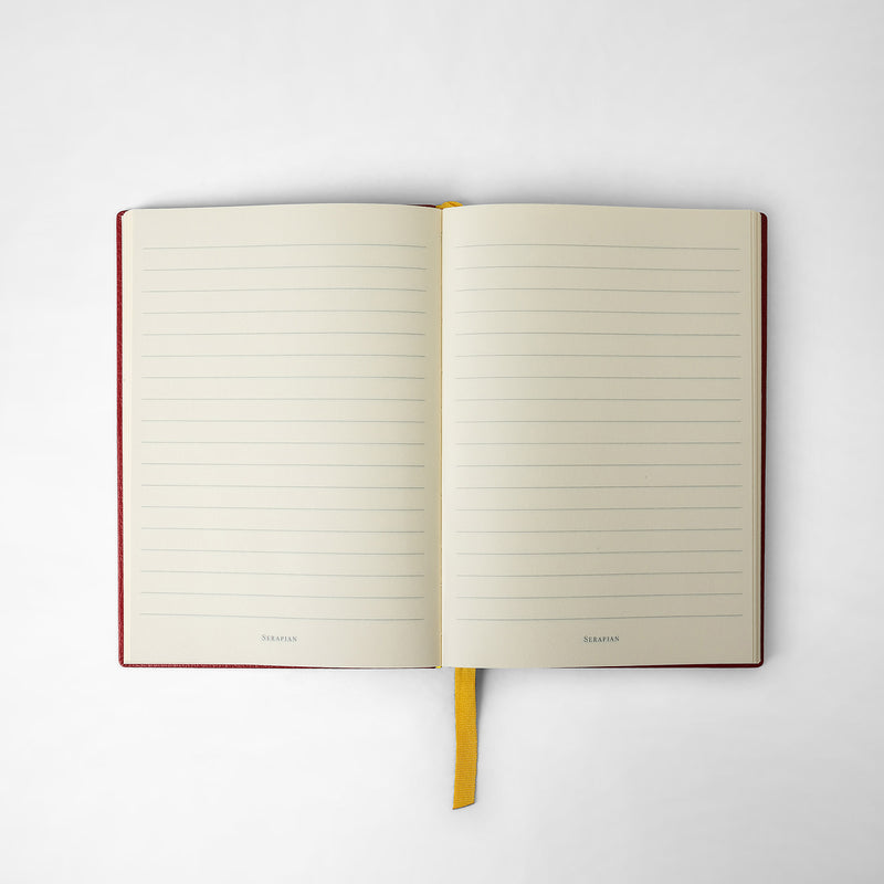 Serapian Notebook in cachemire leather amaranth Consegna Veloce
