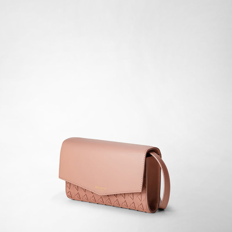 Serapian Clutch con tracolla in mosaico blush Prezzo Ridotto