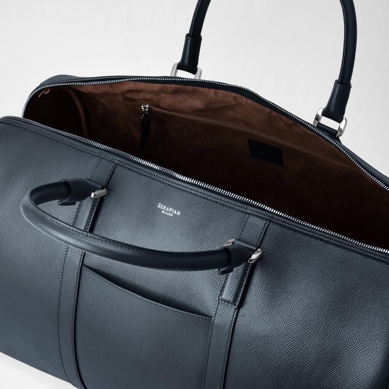 Serapian Borsa da viaggio in pelle evoluzione blu navy Saldi