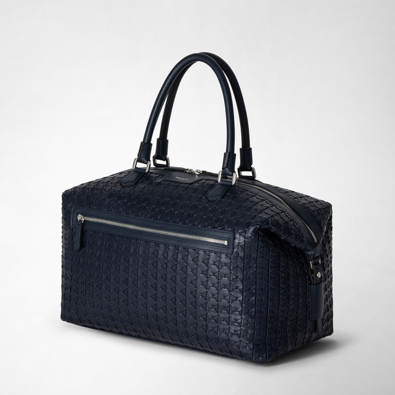 Serapian Travel bag in mosaico navy blue In Saldo