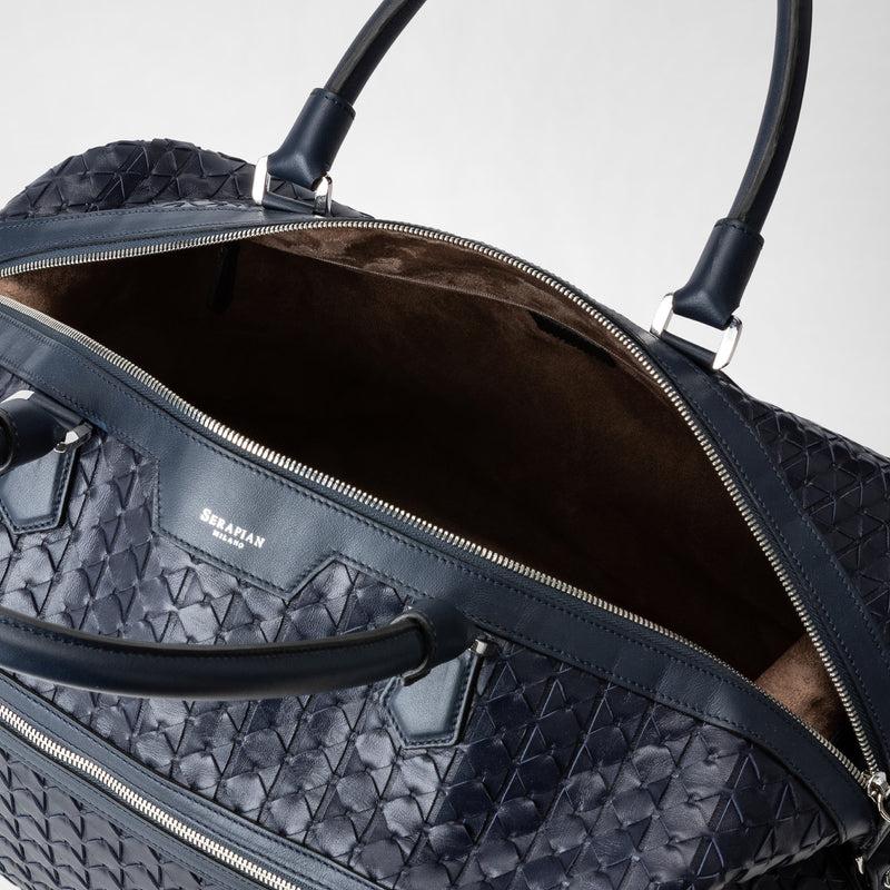 Serapian Travel bag in mosaico navy blue In Saldo