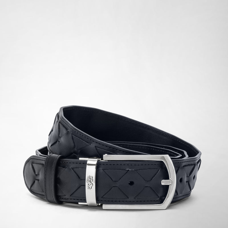 Serapian Belt in mosaico navy blue Spedizione gratuita