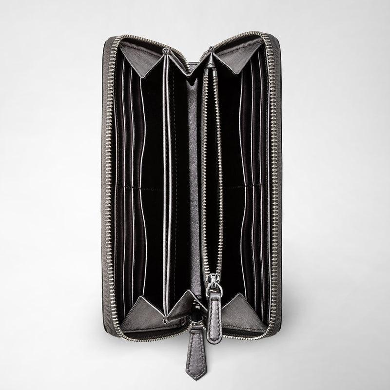 Serapian Zip-around wallet in mosaico ruthenium Offerta speciale