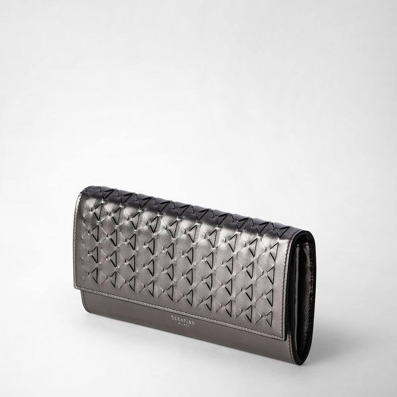 Serapian Continental wallet in mosaico ruthenium Comprare a buon mercato