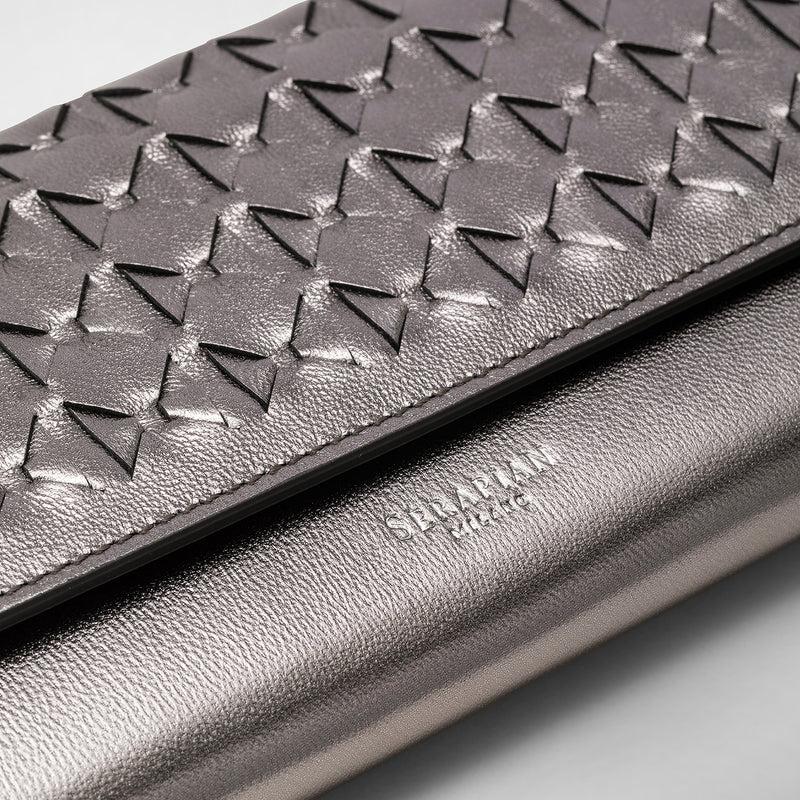 Serapian Continental wallet in mosaico ruthenium Comprare a buon mercato