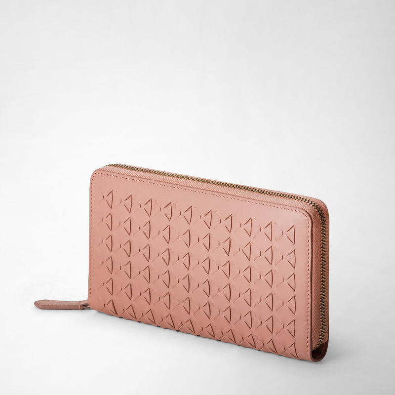 Serapian Portafoglio con zip in mosaico blush Fornitura limitata
