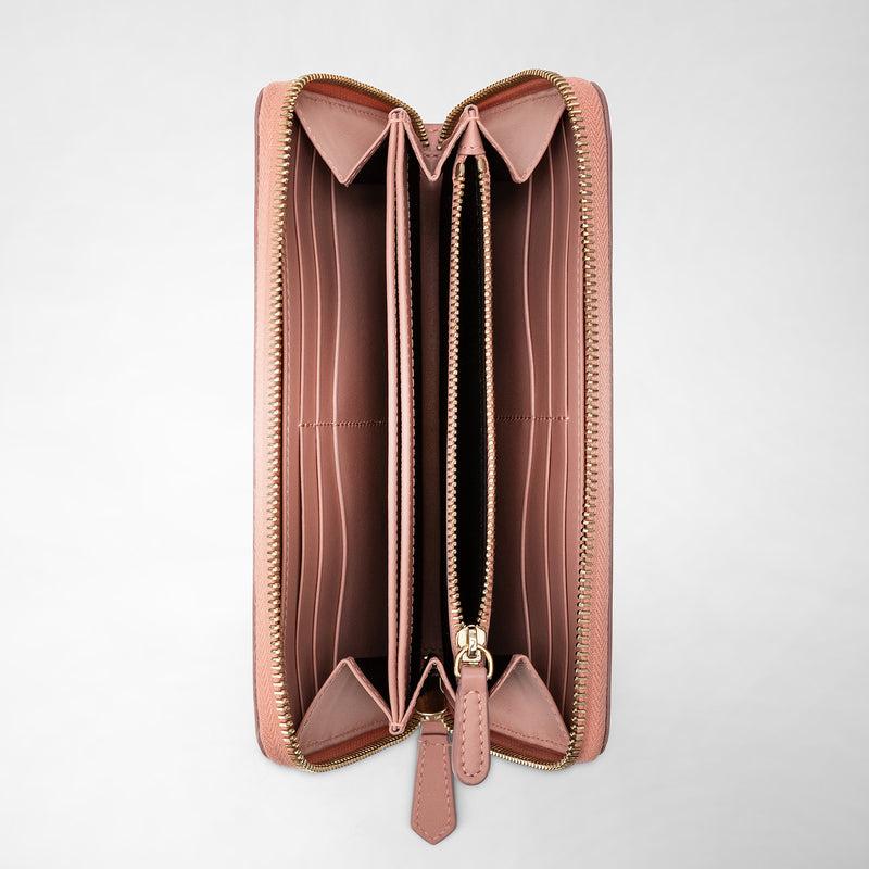 Serapian Portafoglio con zip in mosaico blush Fornitura limitata