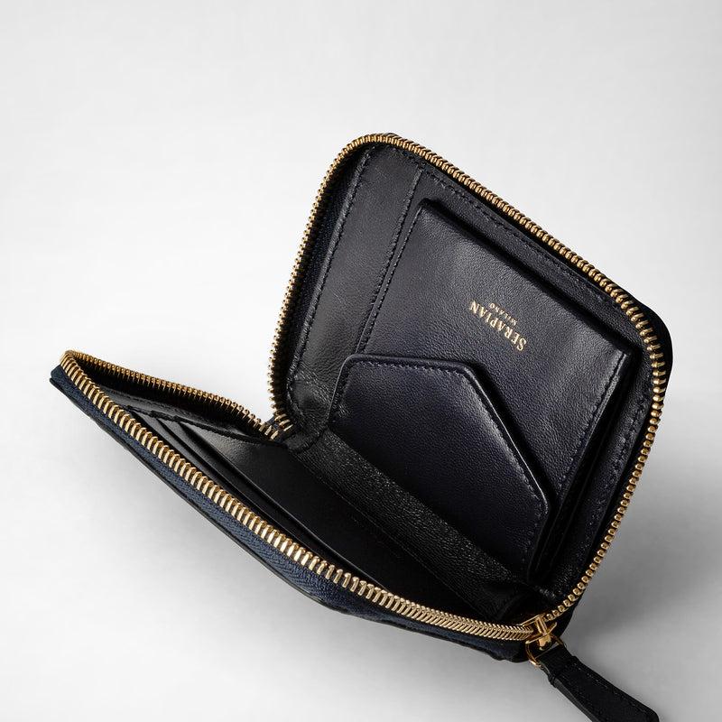 Serapian Mini zip wallet in mosaico midnight blue Online Outlet