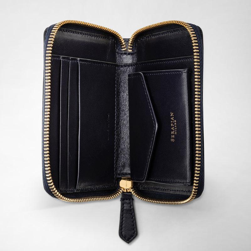 Serapian Mini zip wallet in mosaico midnight blue Online Outlet