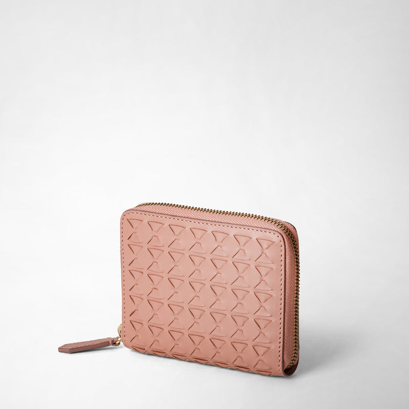 Serapian Portafoglio mini con zip in mosaico blush Lightning offer