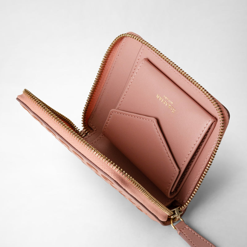 Serapian Portafoglio mini con zip in mosaico blush Lightning offer
