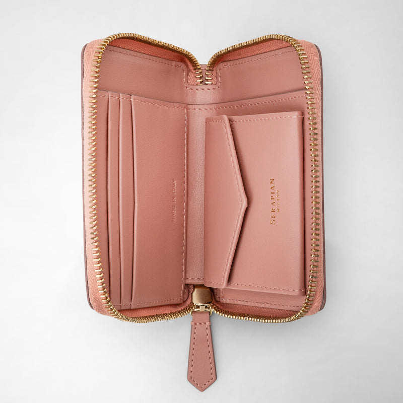 Serapian Portafoglio mini con zip in mosaico blush Lightning offer
