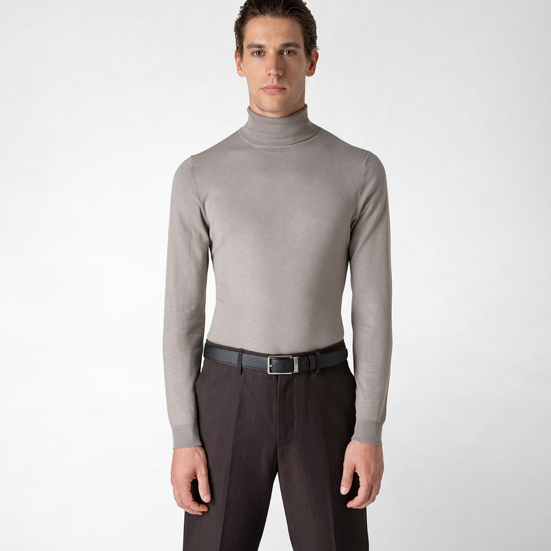Serapian Reversible belt in evoluzione leather black navy blue Offerta settimanale