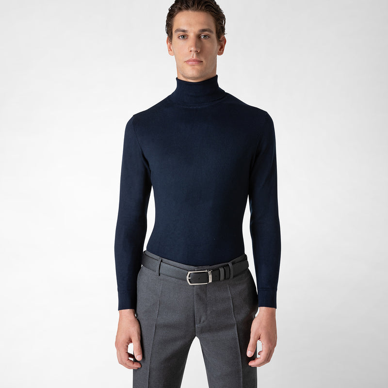 Serapian Cintura reversibile pelle evoluzione antracite-nero Rilascio limitato