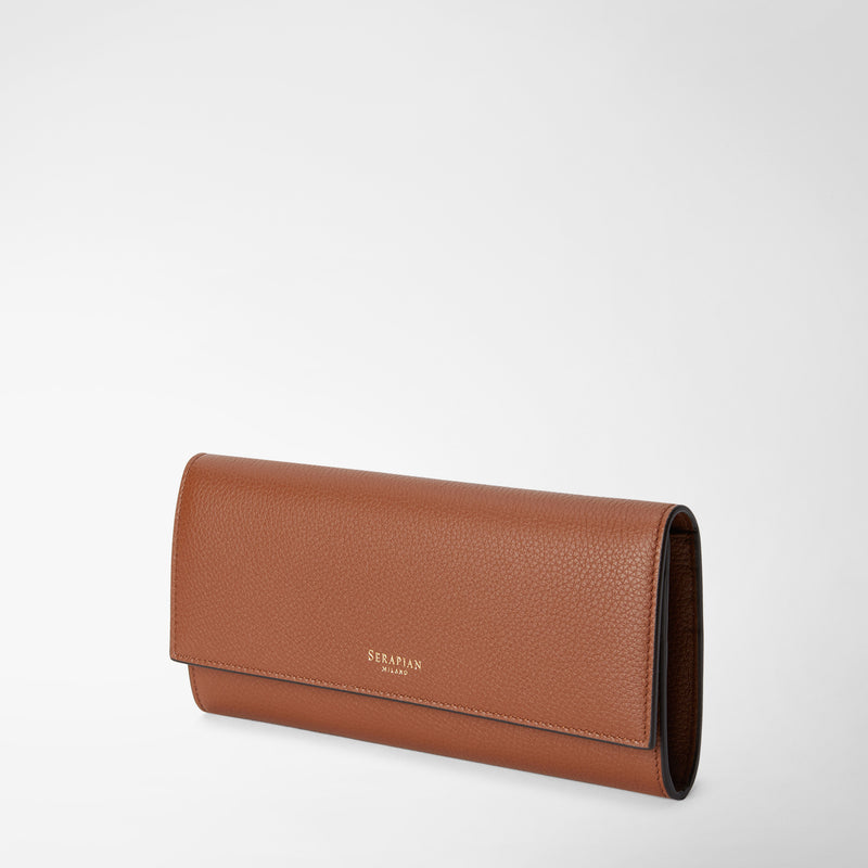 Serapian Portafoglio continental in pelle rugiada cuoio Fino al 50% di sconto