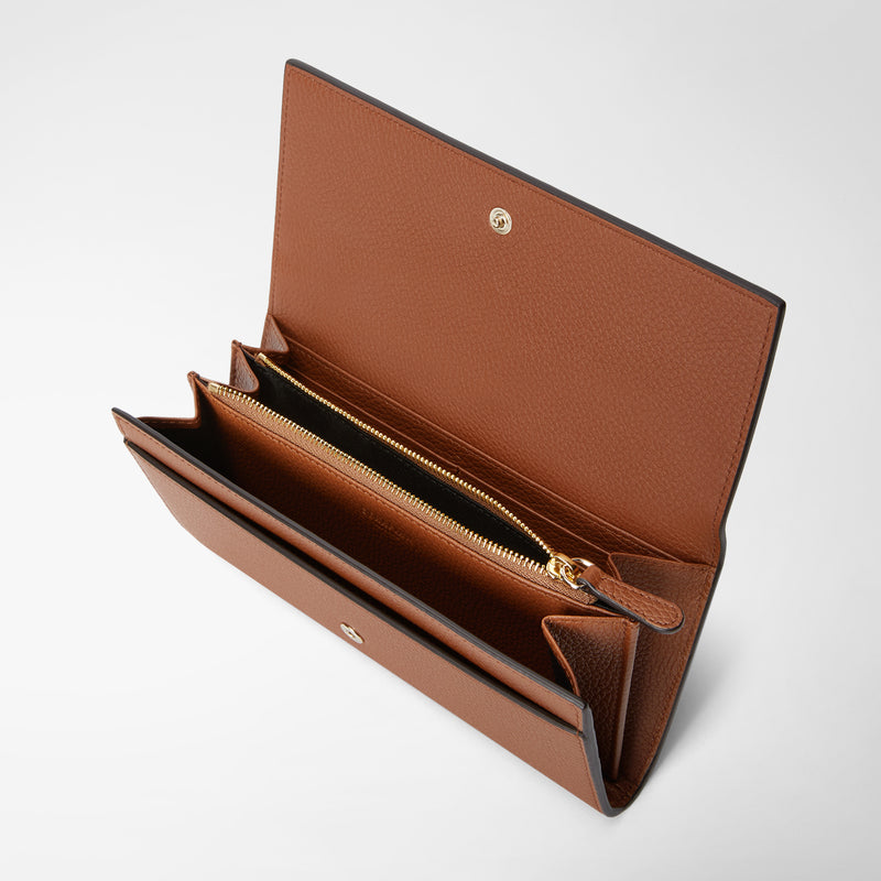 Serapian Portafoglio continental in pelle rugiada cuoio Fino al 50% di sconto