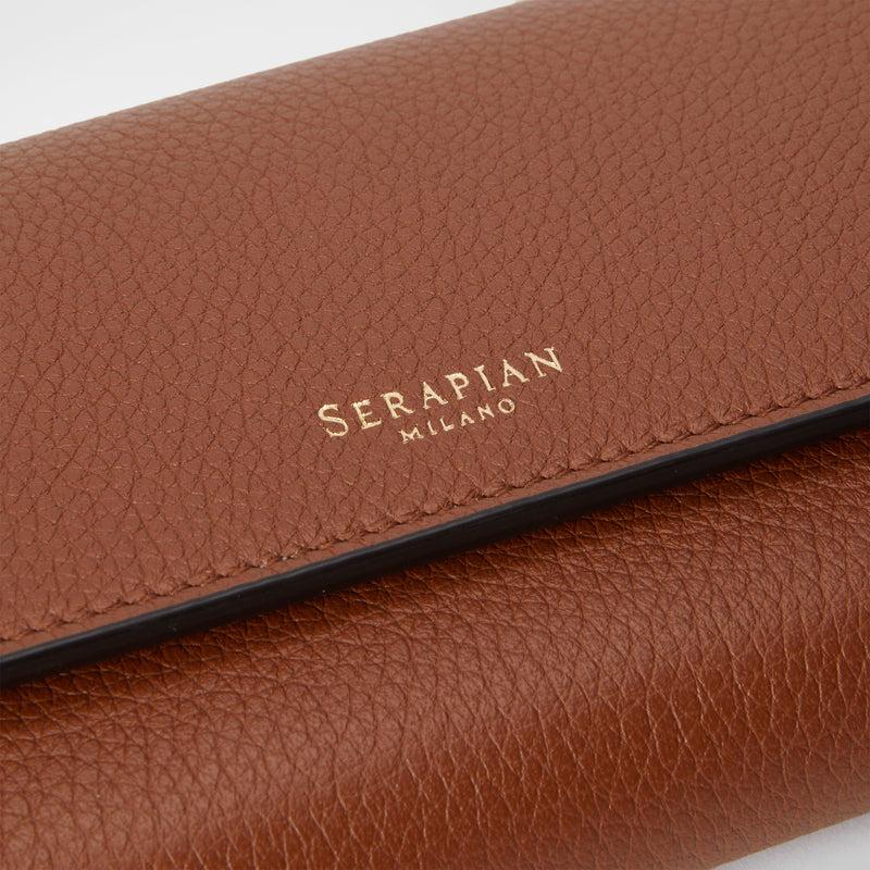 Serapian Portafoglio continental in pelle rugiada cuoio Fino al 50% di sconto