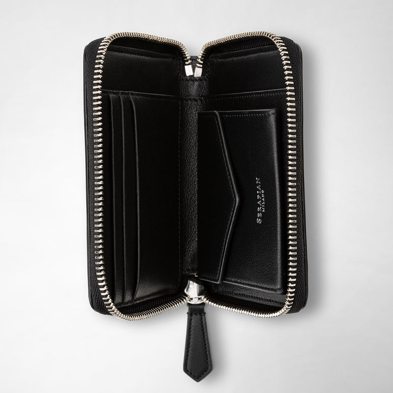 Serapian Mini zip wallet in mosaico black Italy