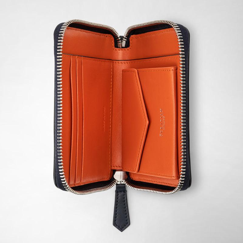 Serapian Mini zip wallet in mosaico navy blue orange Promozione