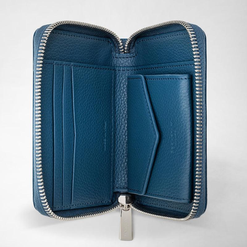 Serapian PORTAFOGLIO MINI CON ZIP IN PELLE RUGIADA Qualità Garantita