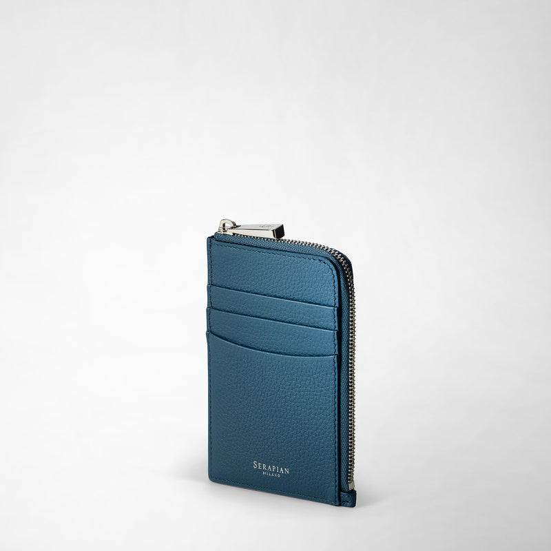 Serapian PORTACARTE CON ZIP IN PELLE RUGIADA Economico