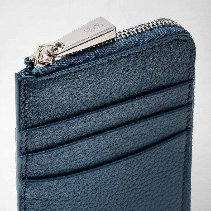 Serapian PORTACARTE CON ZIP IN PELLE RUGIADA Economico