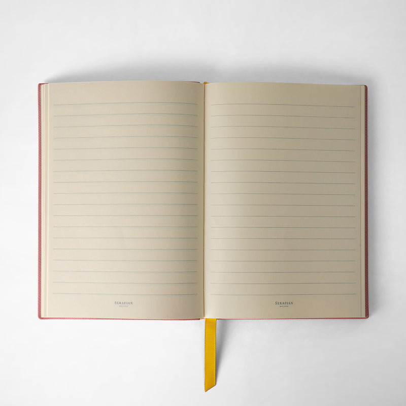 Serapian Notebook in evoluzione leather pink Vendita Calda