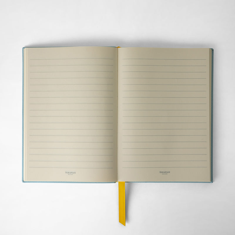 Serapian Notebook in evoluzione leather aquamarine Vendite Flash