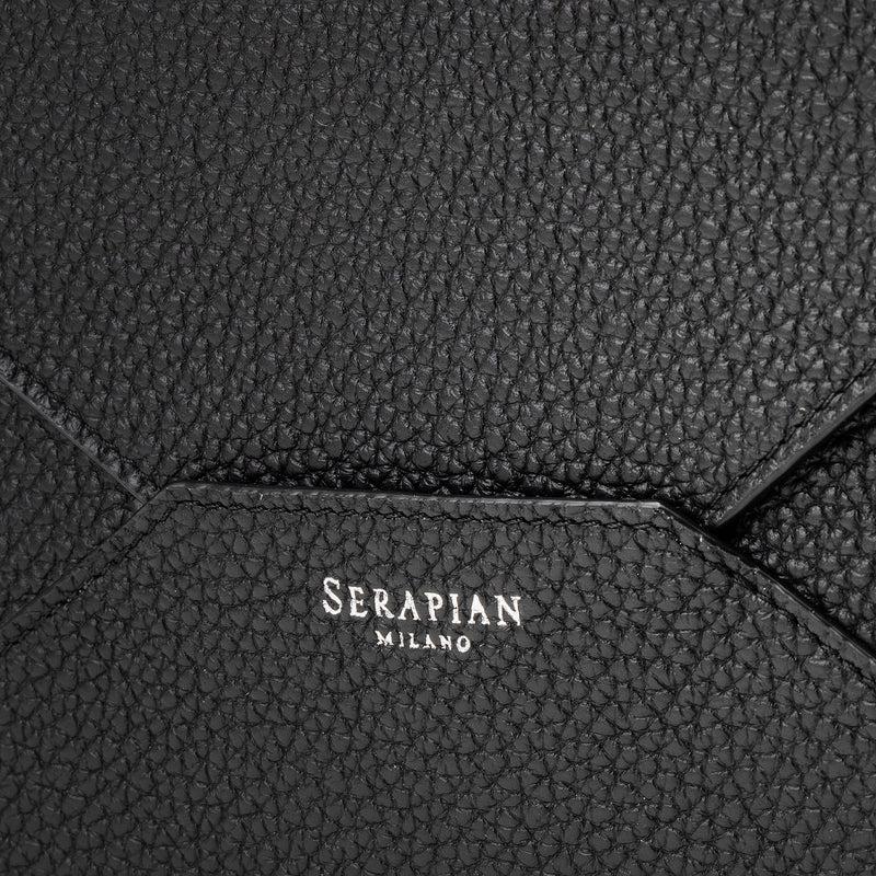 Serapian Pouch in cachemire leather black Moda