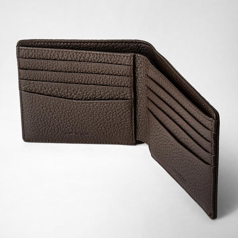 Serapian Portafoglio per 8 carte in pelle cachemire espresso Comprare a buon mercato