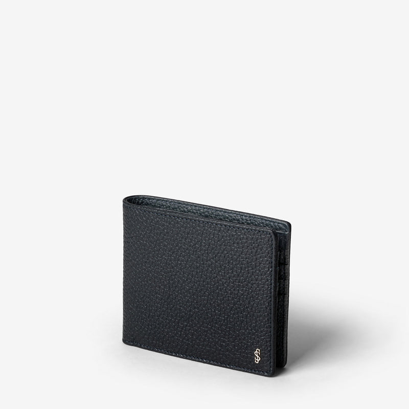 Serapian Portafoglio per 8 carte in pelle cachemire blu Grande vendita