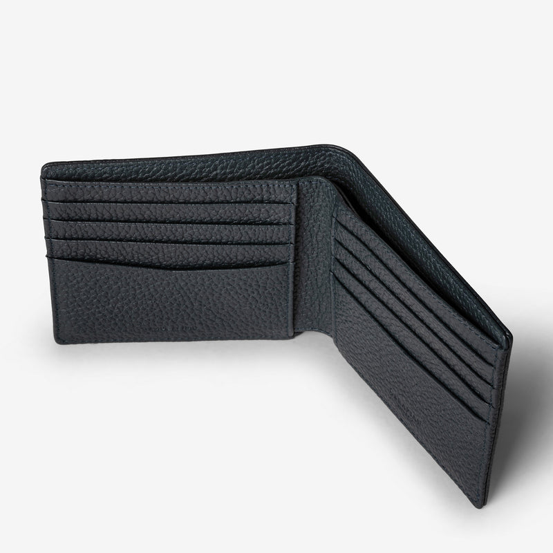 Serapian Portafoglio per 8 carte in pelle cachemire blu Grande vendita
